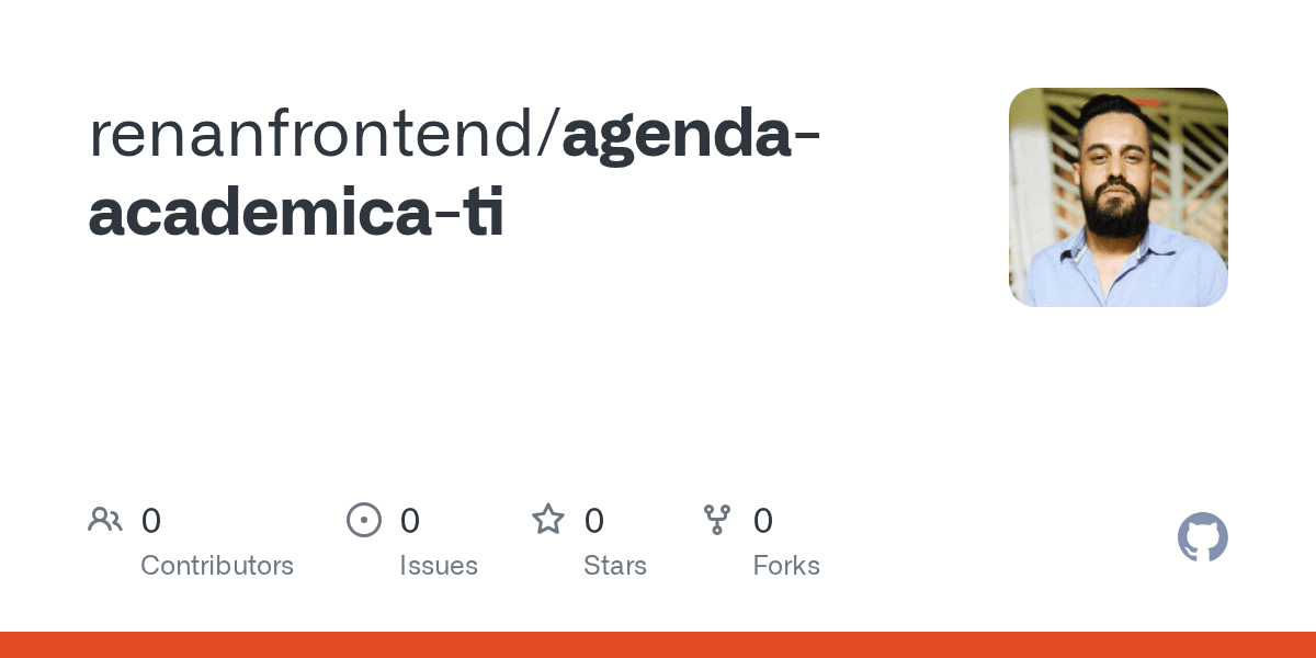 Cartão do repositório agenda-academica-ti no GitHub.
