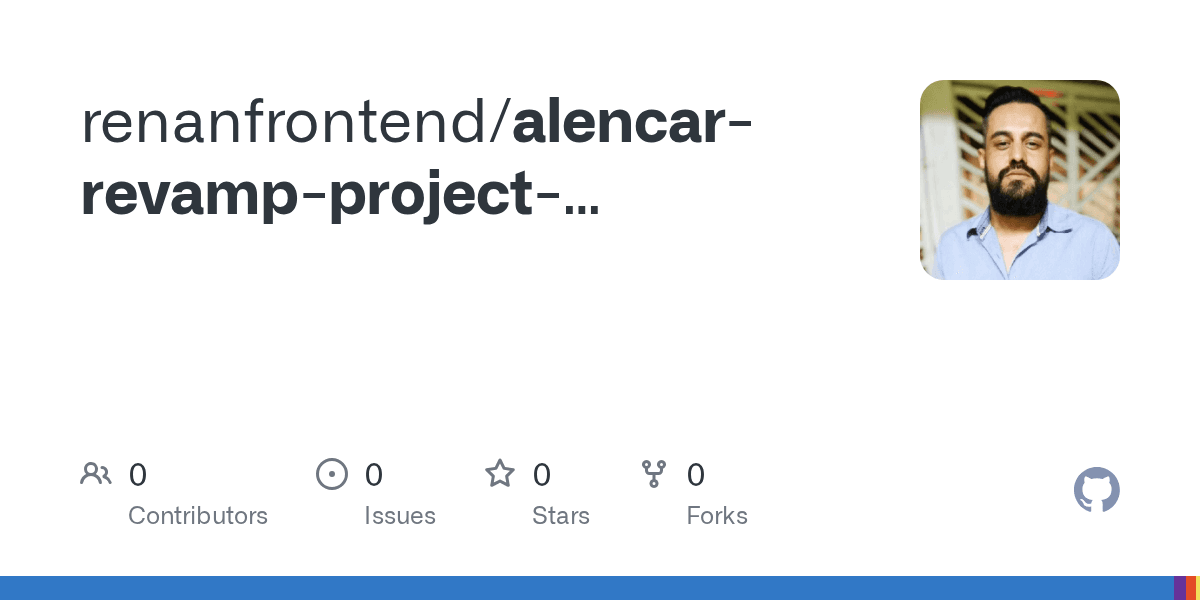 Cartão do repositório alencar-revamp-project-d32ad41a no GitHub.