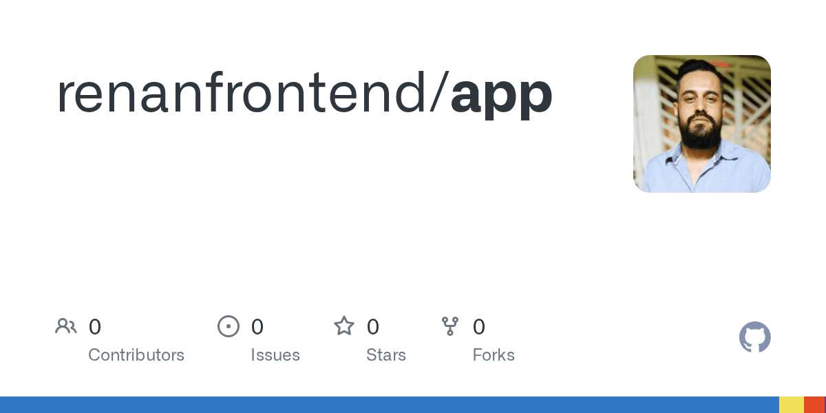 Cartão do repositório app no GitHub.