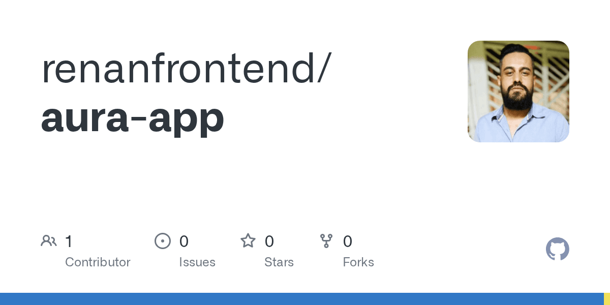 Cartão do repositório aura-app no GitHub.