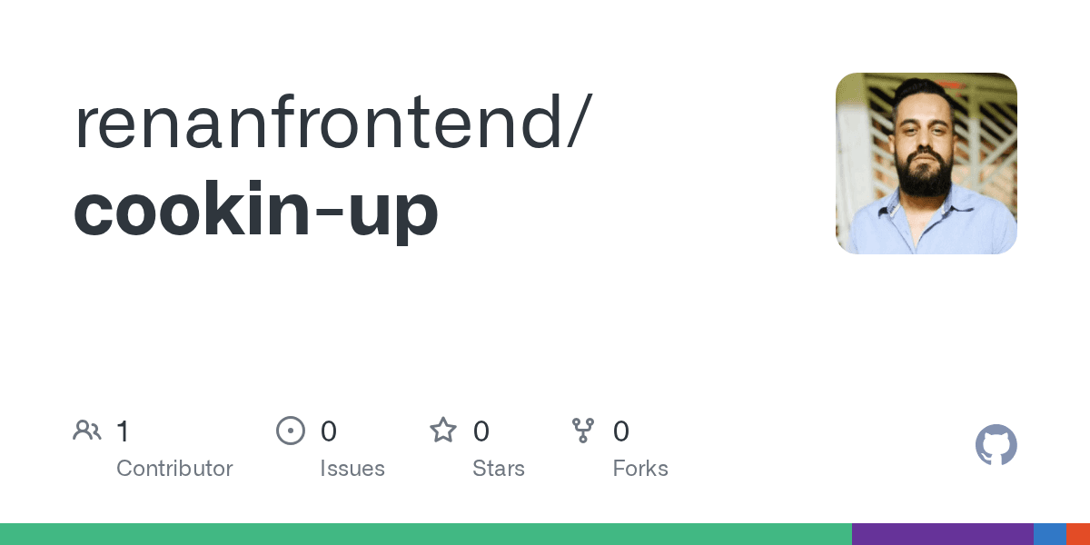 Cartão do repositório cookin-up no GitHub.