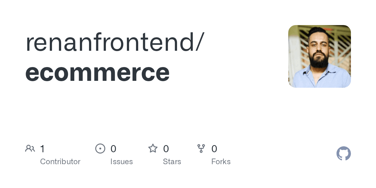 Cartão do repositório ecommerce no GitHub.