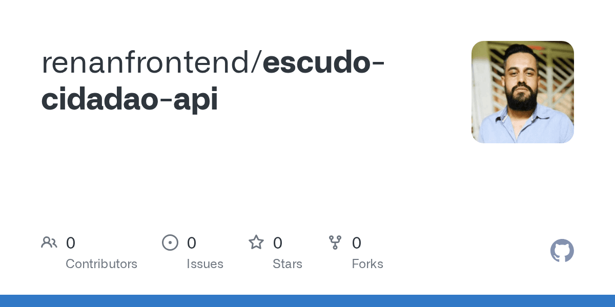 Cartão do repositório escudo-cidadao-api no GitHub.