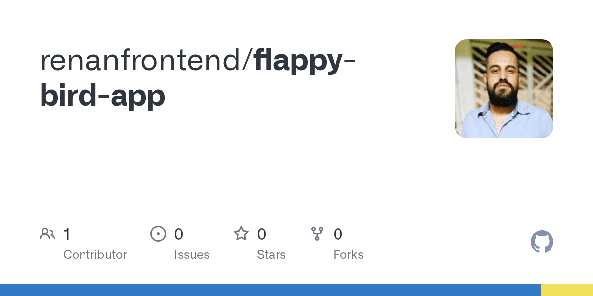 Cartão do repositório flappy-bird-app no GitHub.