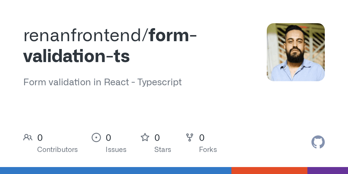 Cartão do repositório form-validation-ts no GitHub.