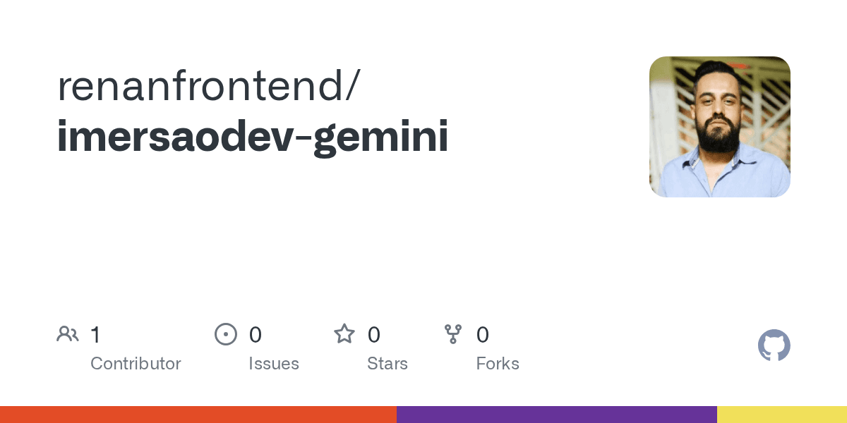Cartão do repositório imersaodev-gemini no GitHub.
