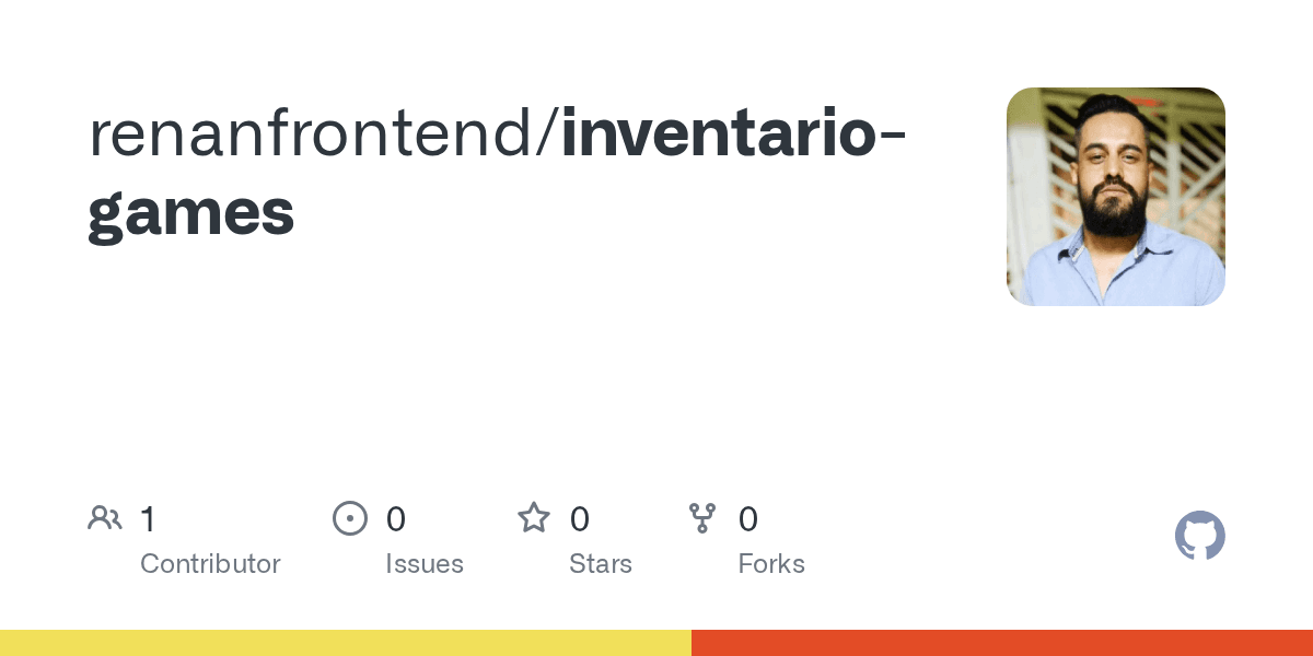 Cartão do repositório inventario-games no GitHub.