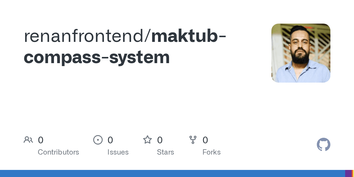 Cartão do repositório maktub-compass-system no GitHub.
