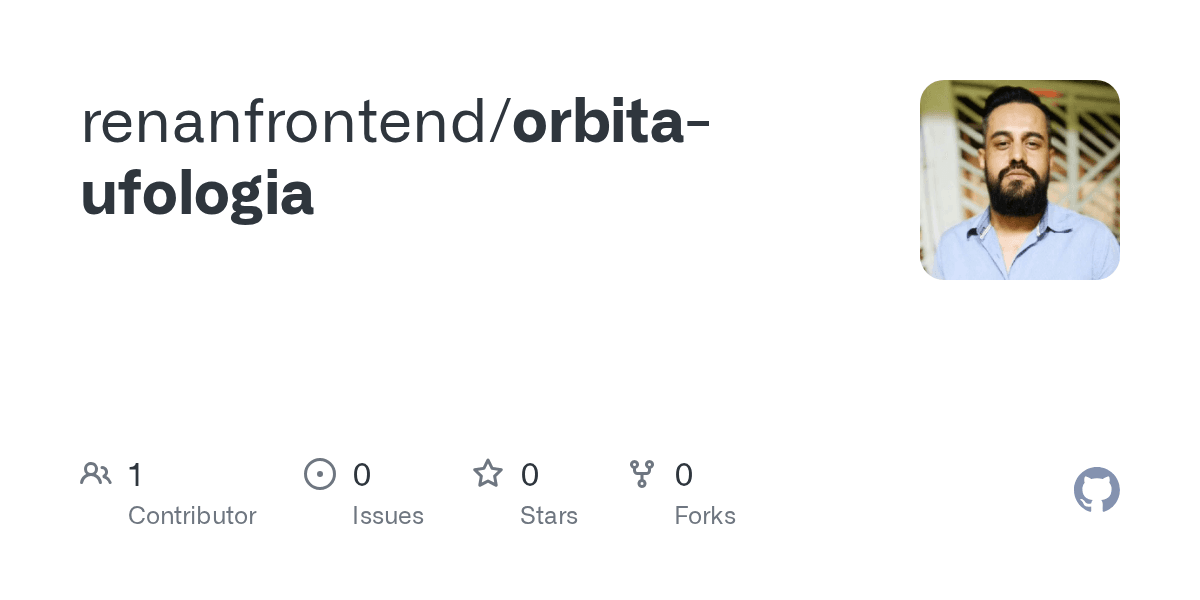 Cartão do repositório orbita-ufologia no GitHub.