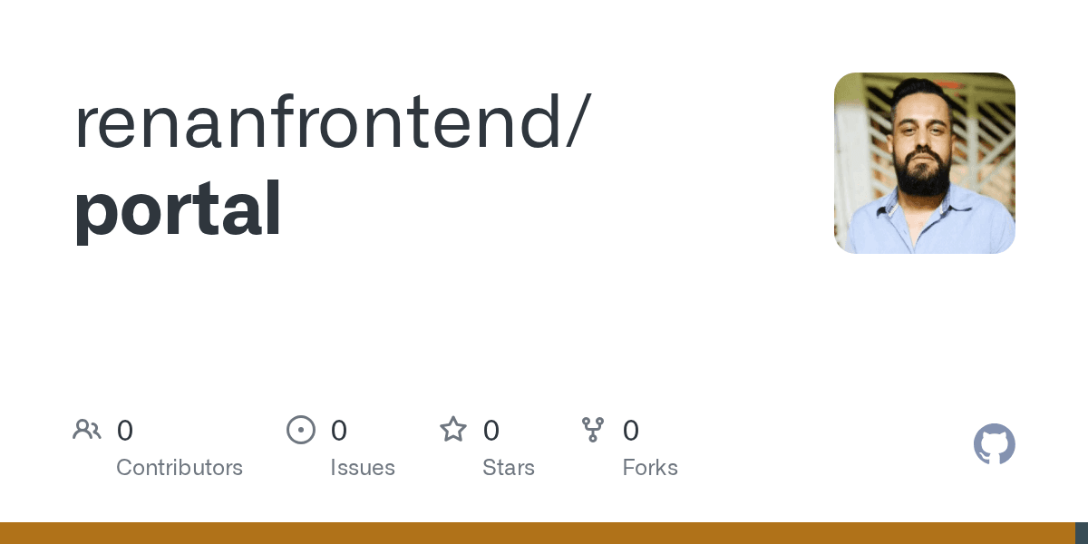 Cartão do repositório portal no GitHub.