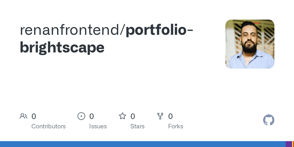 Cartão do repositório portfolio-brightscape no GitHub.