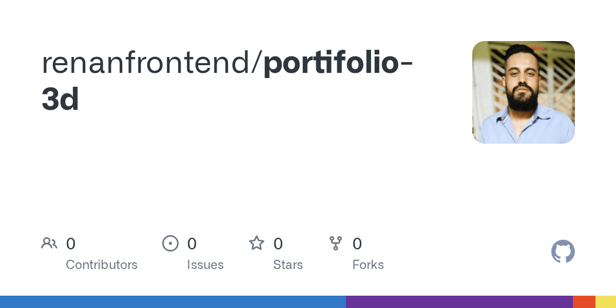 Cartão do repositório portifolio-3d no GitHub.