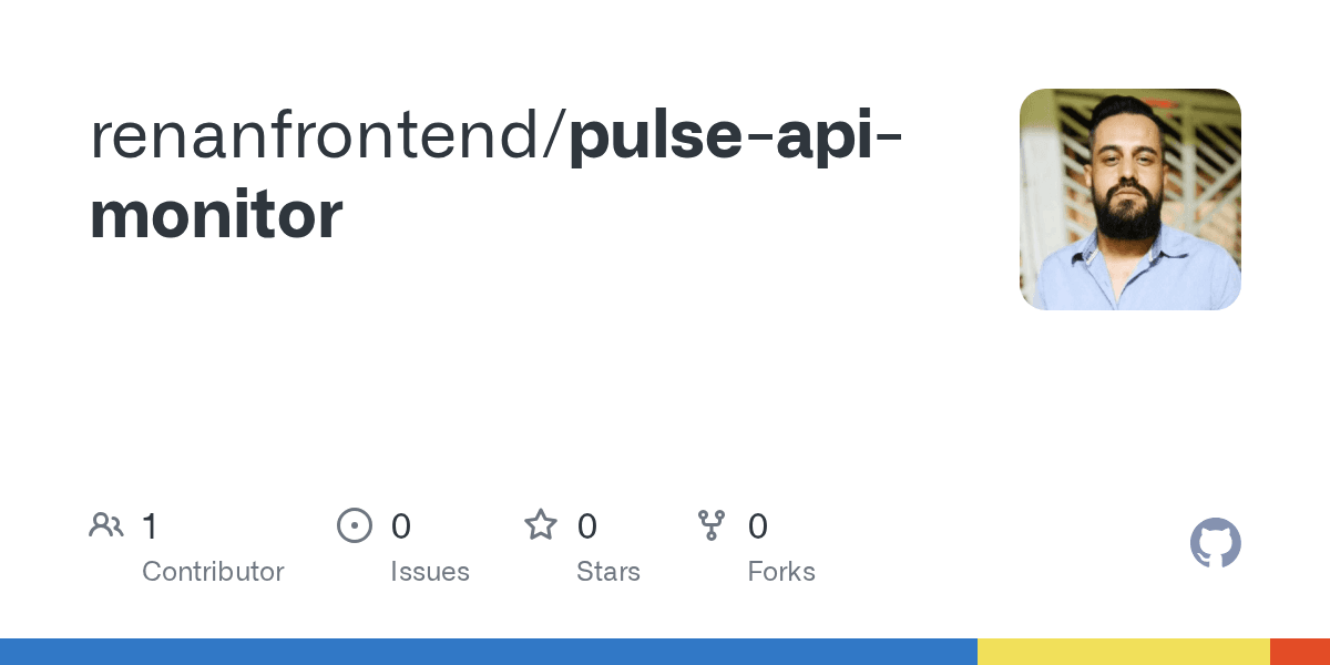 Cartão do repositório pulse-api-monitor no GitHub.