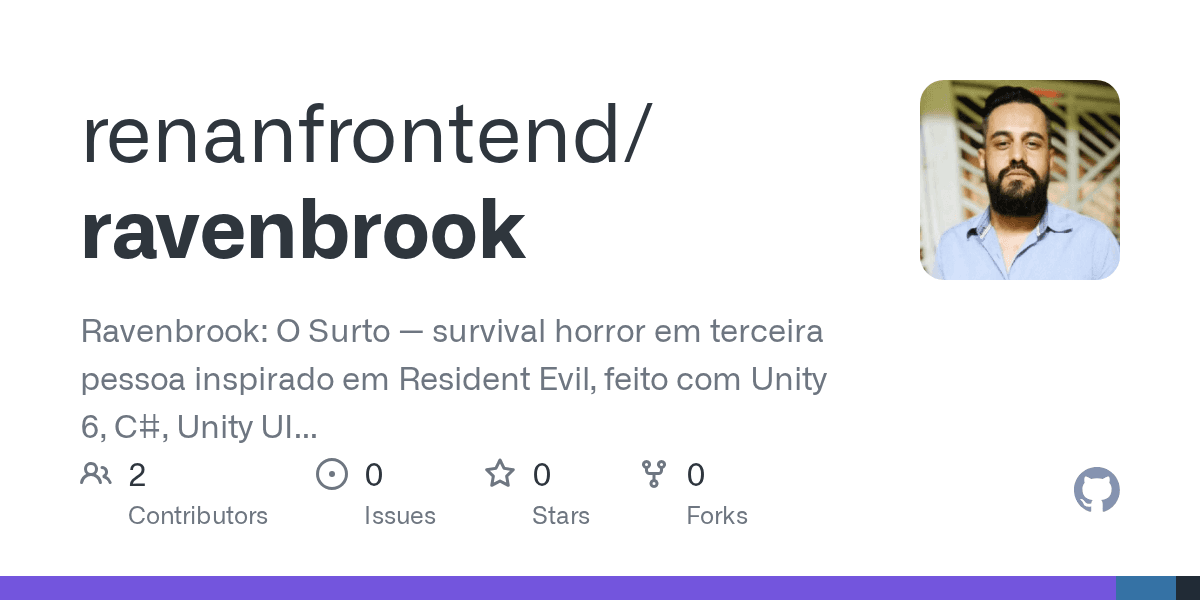 Cartão do repositório ravenbrook no GitHub.