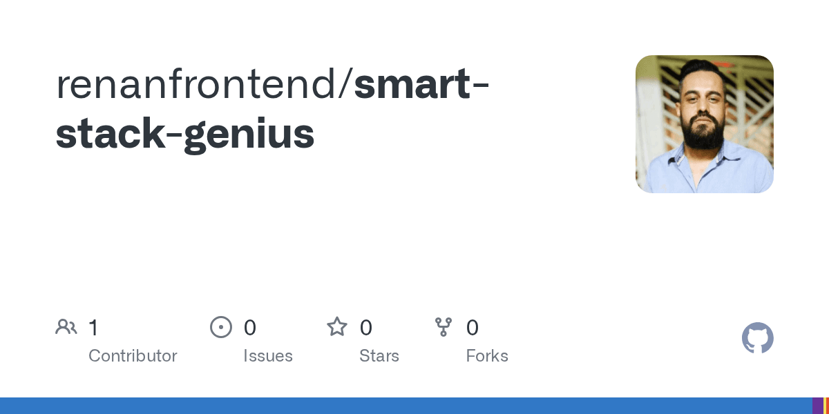 Cartão do repositório smart-stack-genius no GitHub.
