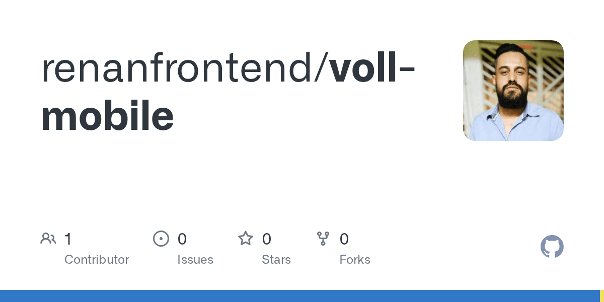 Cartão do repositório voll-mobile no GitHub.